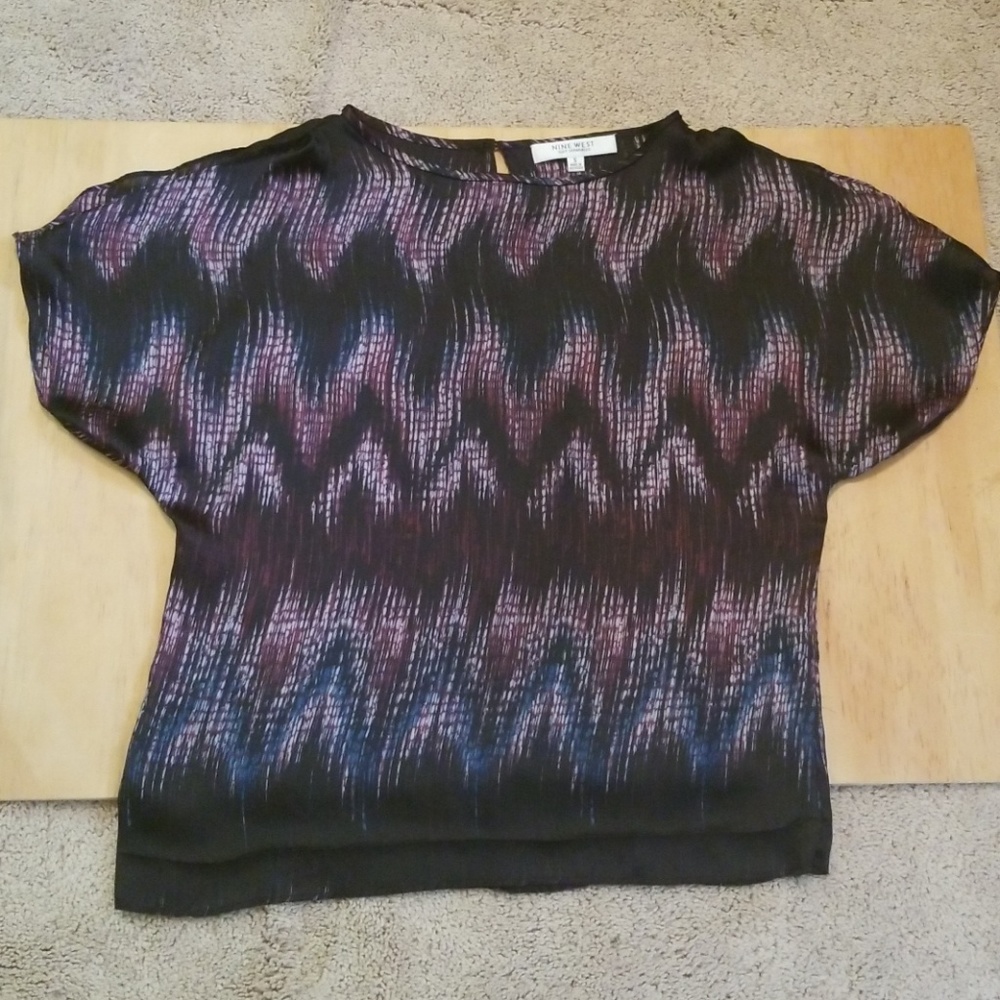 NINE WEST WOMEN'S SATIN TOP SIZE S